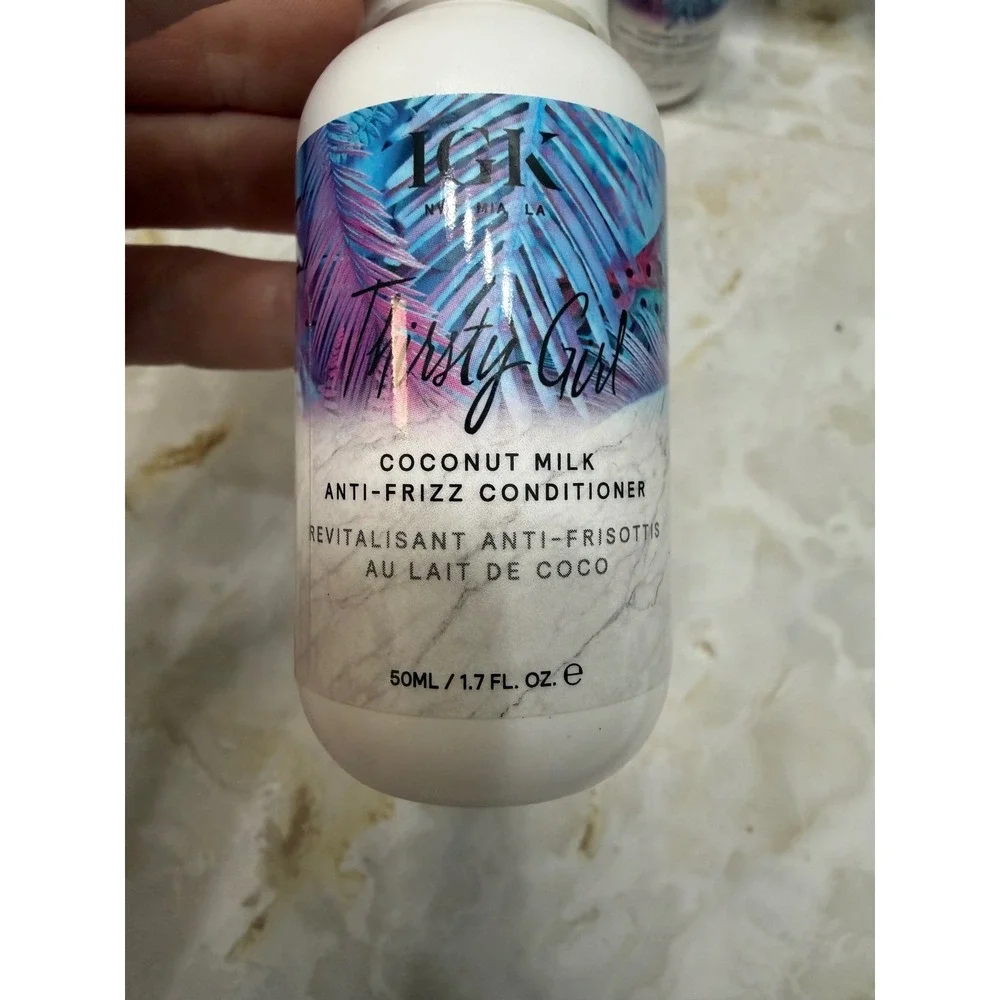 IGK Thirsty Girl Coconut Milk Anti-Frizz Conditioner 1.7oz Travel Size Lot of 3